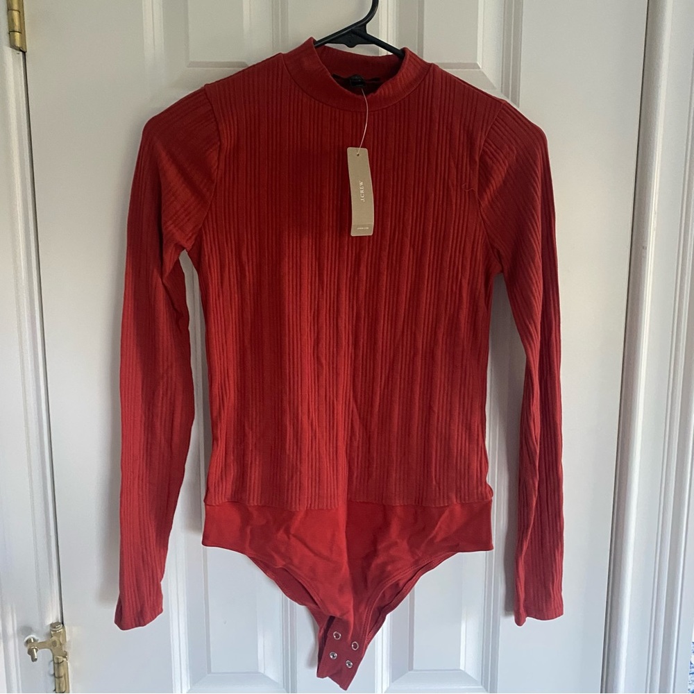 J. Crew Ribbed Mockneck Bodysuit